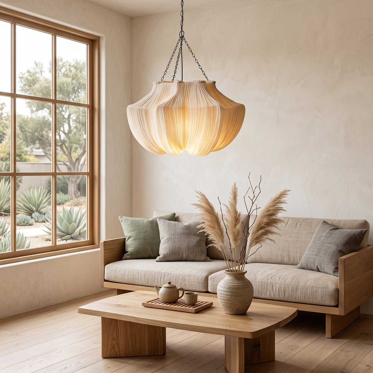 Westmere Pleated Fabric Chandelier