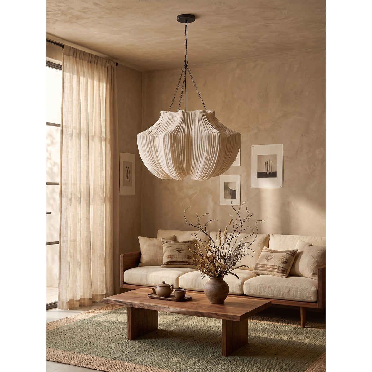 Westmere Pleated Fabric Chandelier