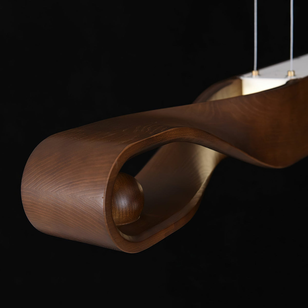 Lemior Pendant Lamp Wood Curved Minimalist