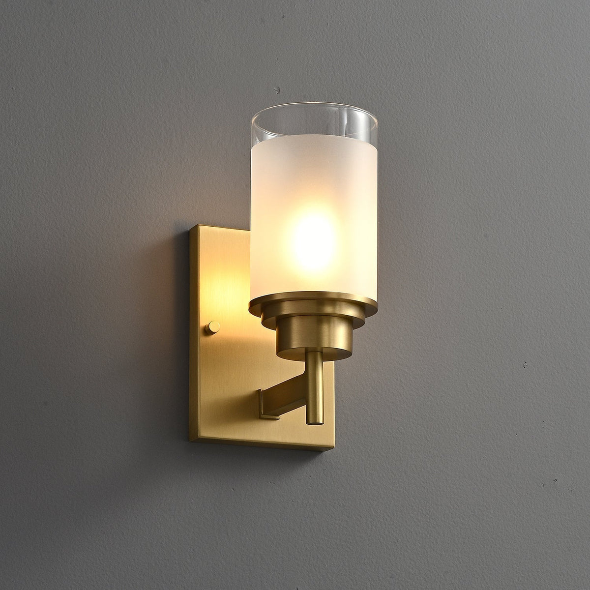 Myvele Elegance Vintage Brass Glass Sconce Wall lamp