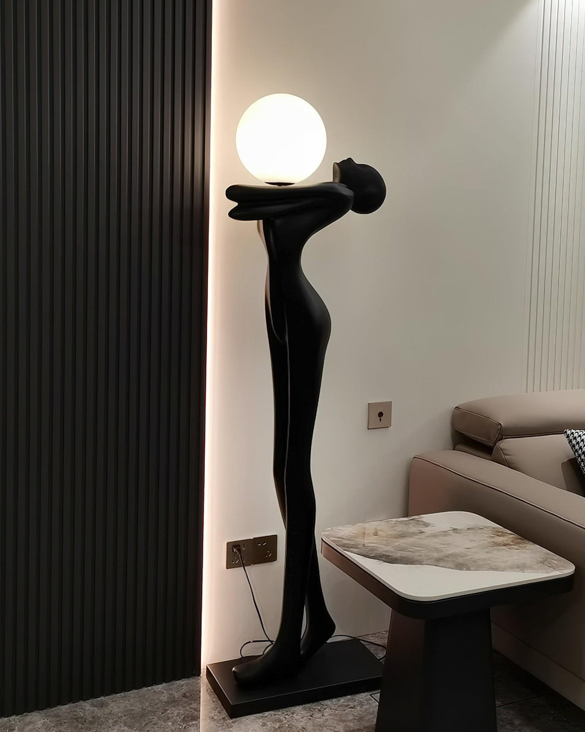 Ersolion Sculptural Fiberglass Floor Lamp