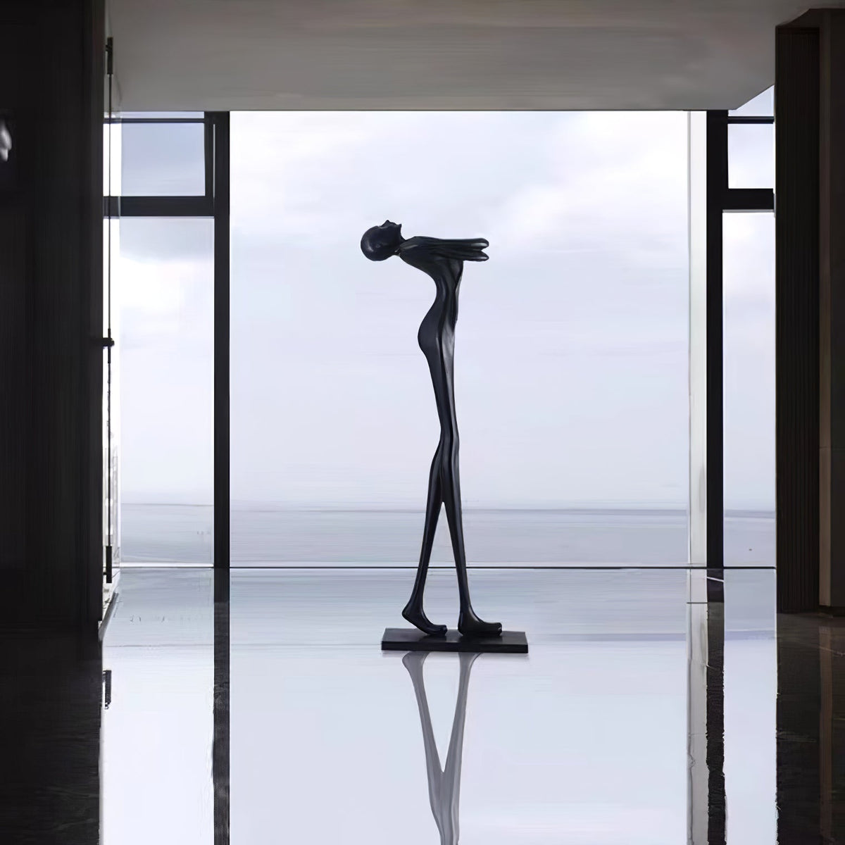 Ersolion Sculptural Fiberglass Floor Lamp