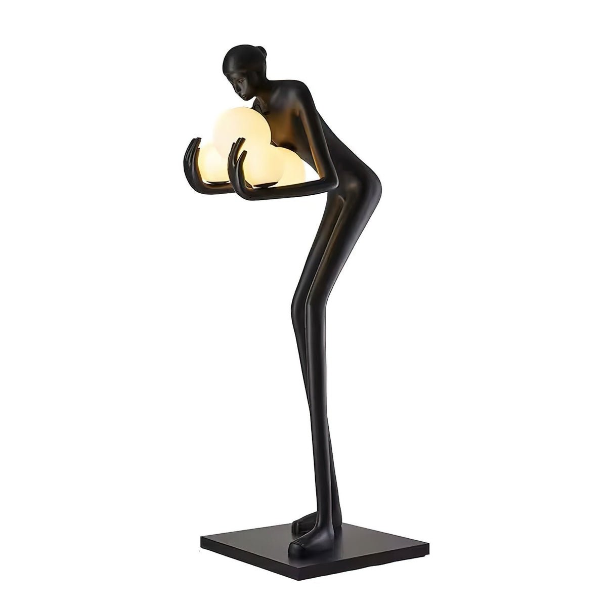 Nyxara Embracing Black Floor Lamp