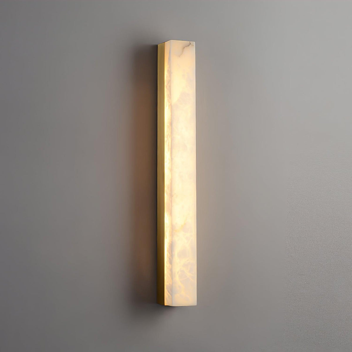 Colette Linear Brass Alabaster Wall Lamp