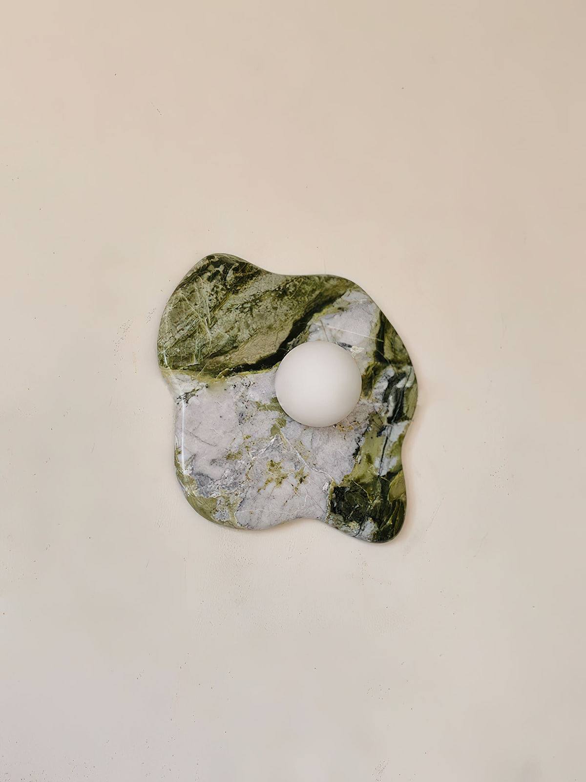 Celivaine Wall Lamp Green Marble Glass