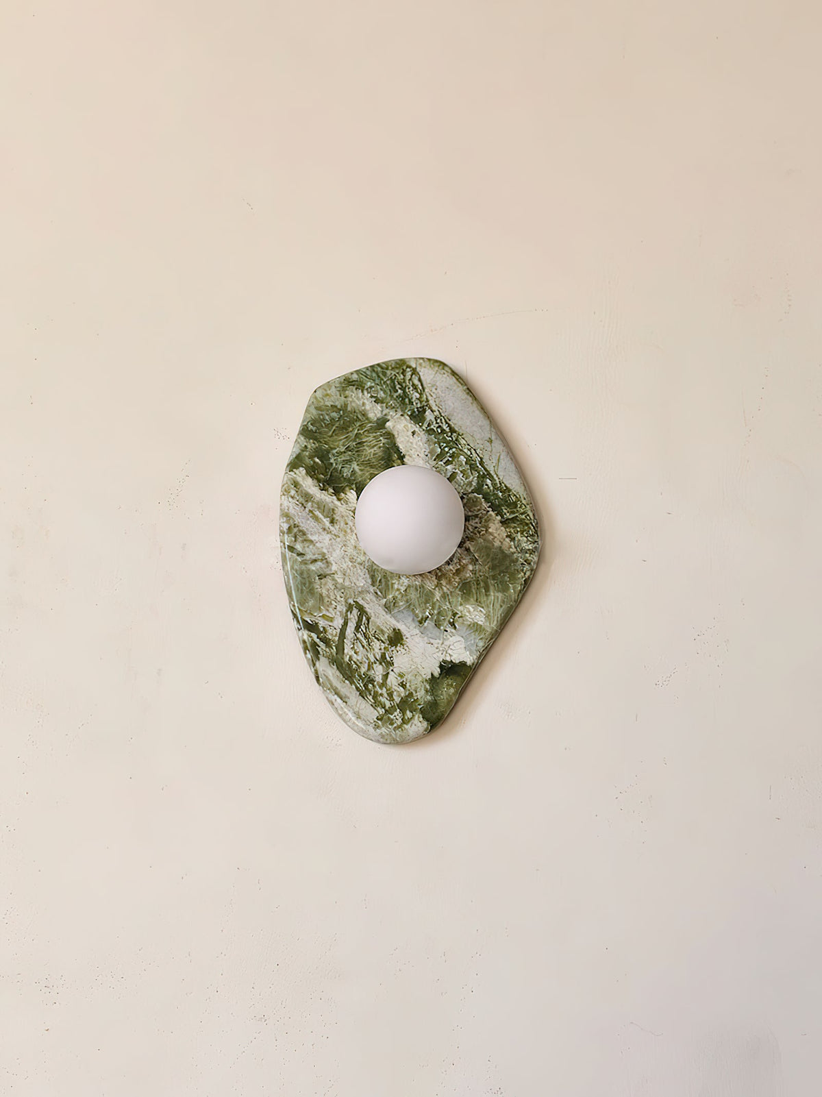 Celivaine Wall Lamp Green Marble Glass