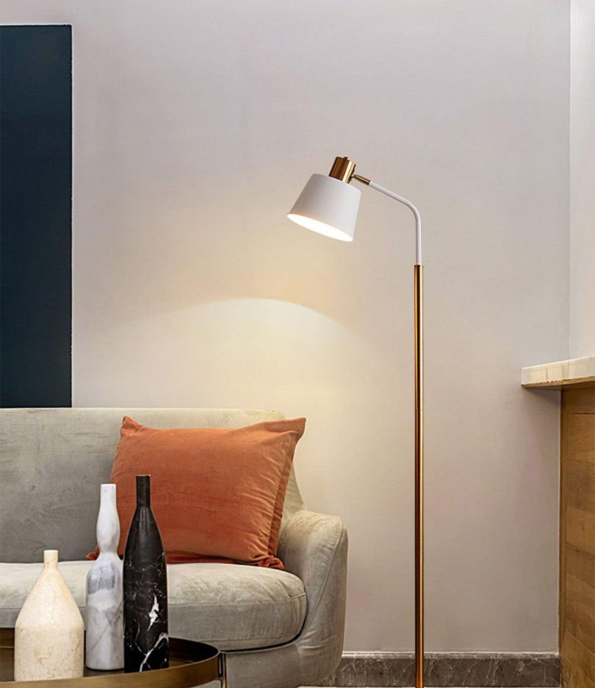 Xildas Black & Gold Minimalistic Floor Lamp