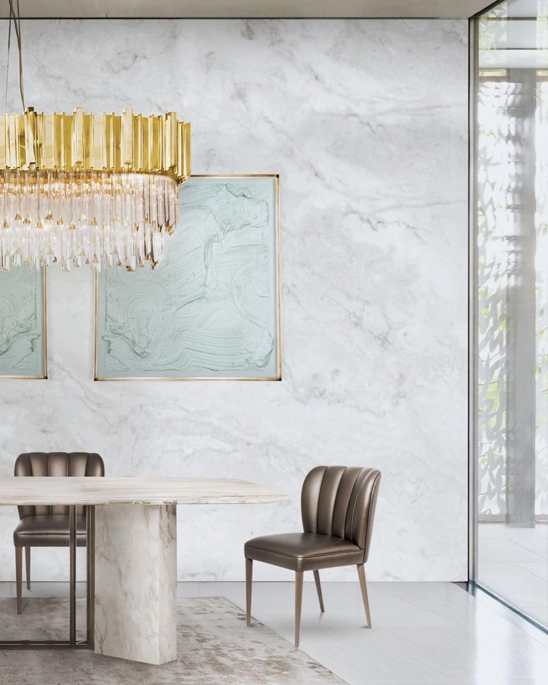 Avenu Chandelier Gold Crystal Golden