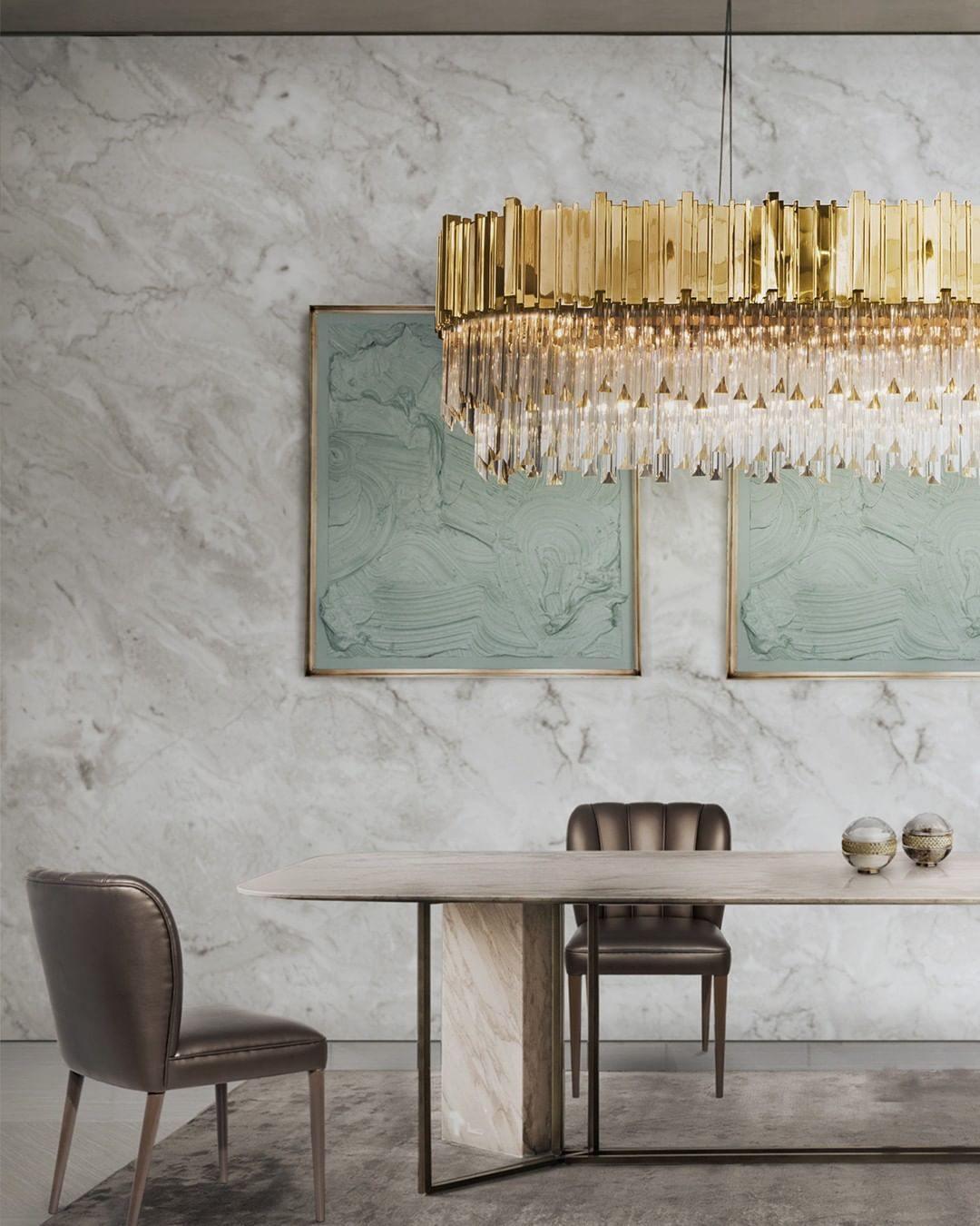 Avenu Chandelier Gold Crystal Golden