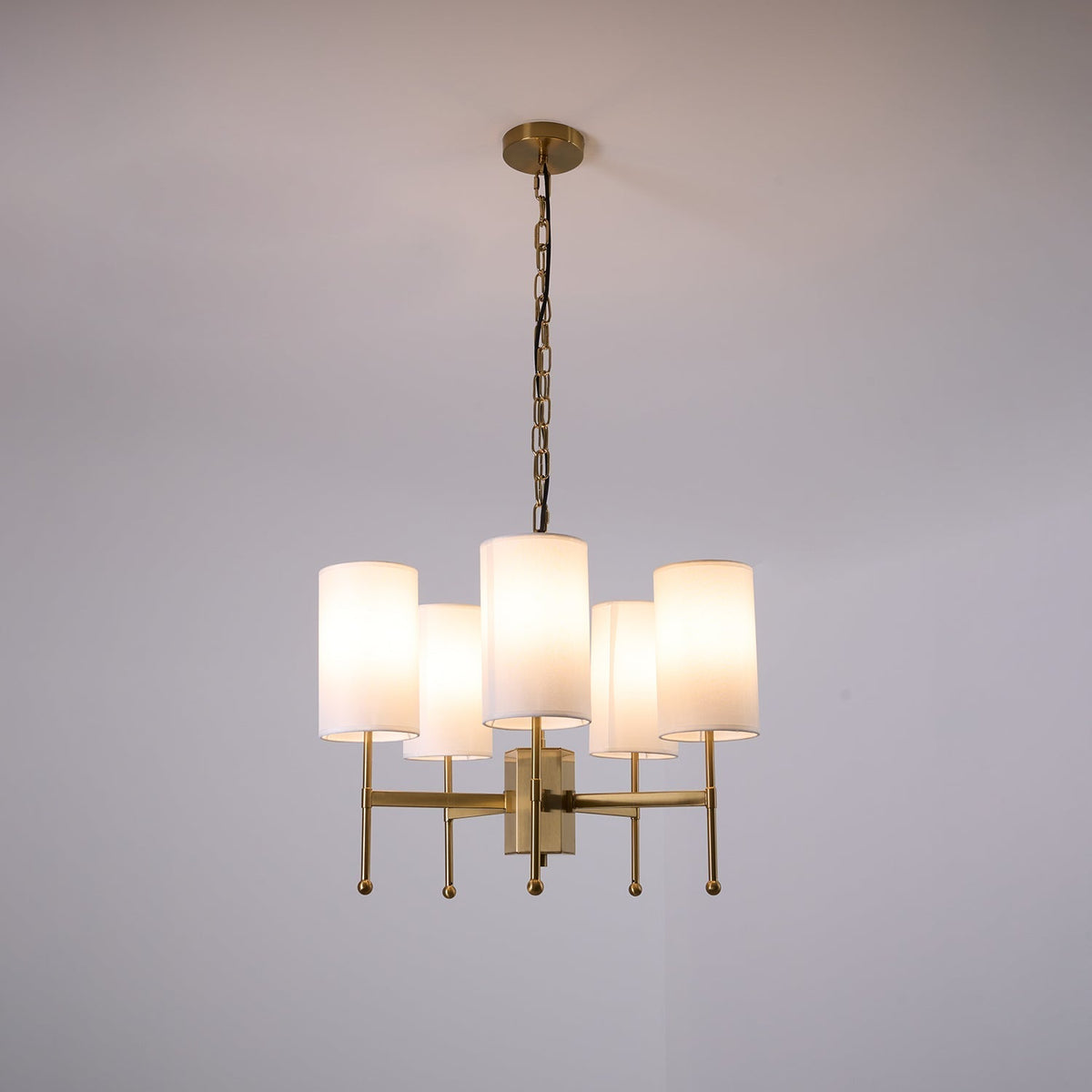 Ulcarisra Traditional Vintage Brass Fabric Chandelier