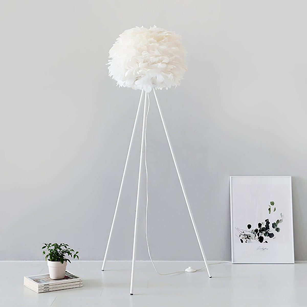 Ivthaar Organic Feather Floor Lamp