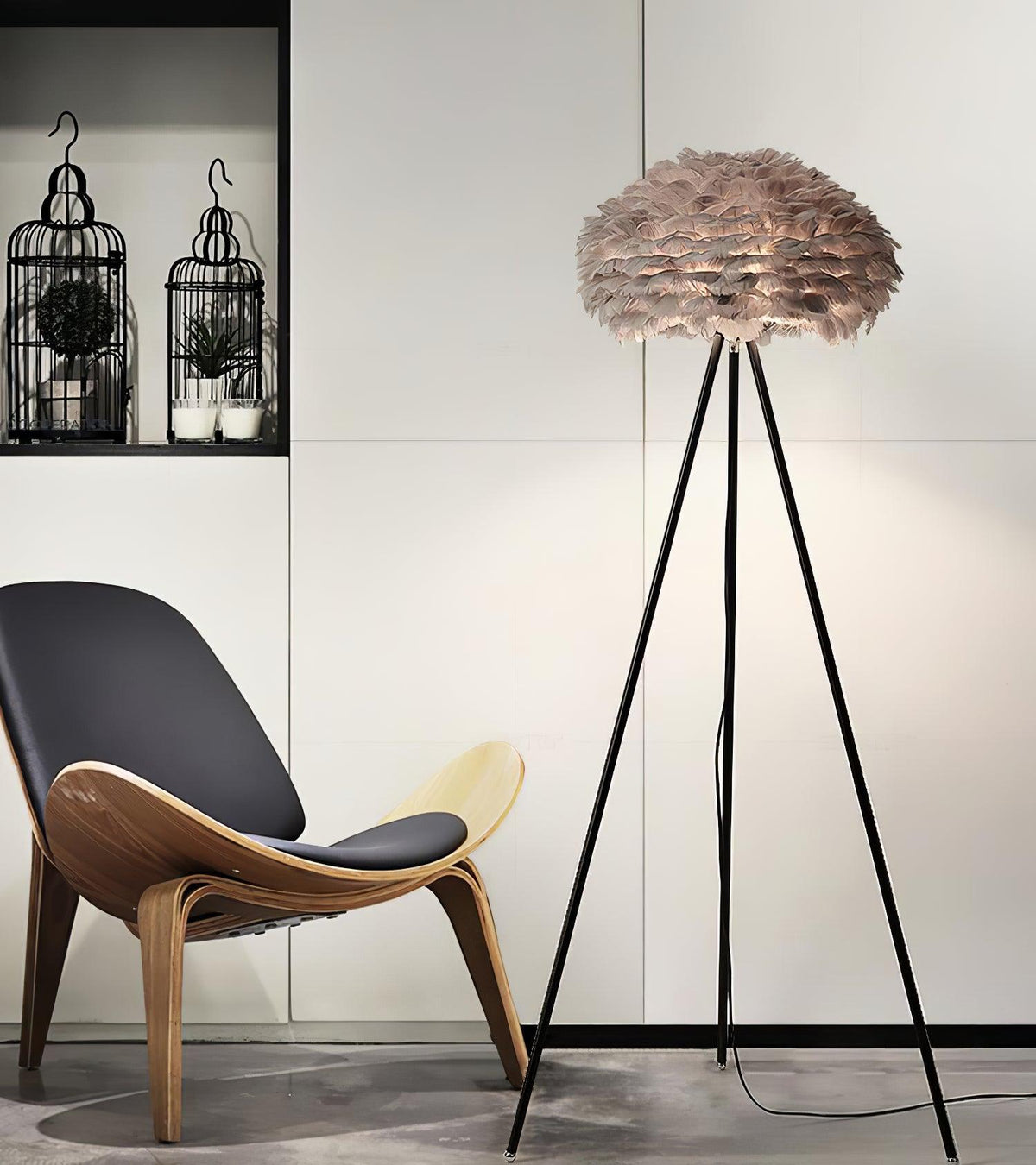 Ivthaar Organic Feather Floor Lamp