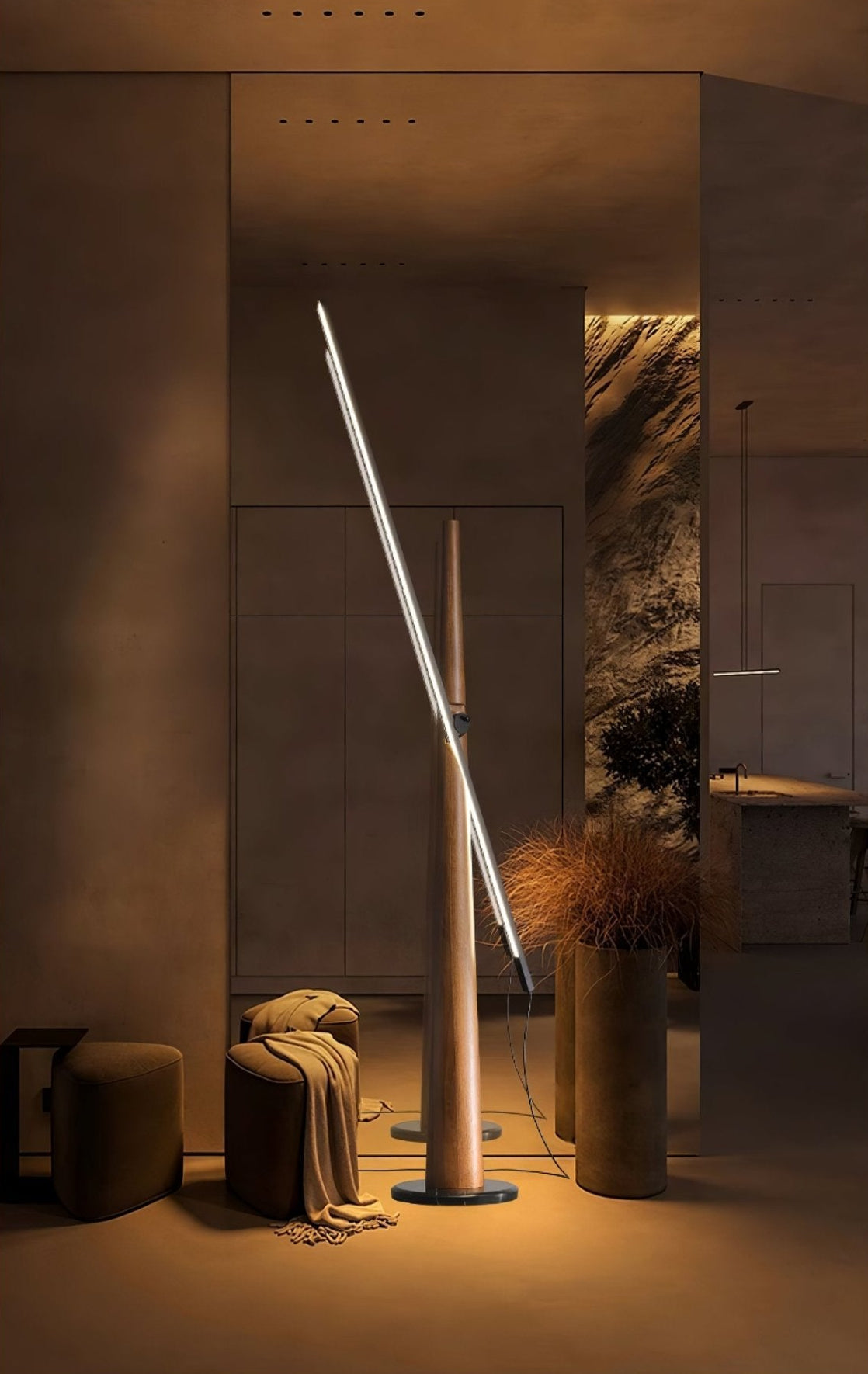 Ovelila Minimalist Wood Floor Lamp