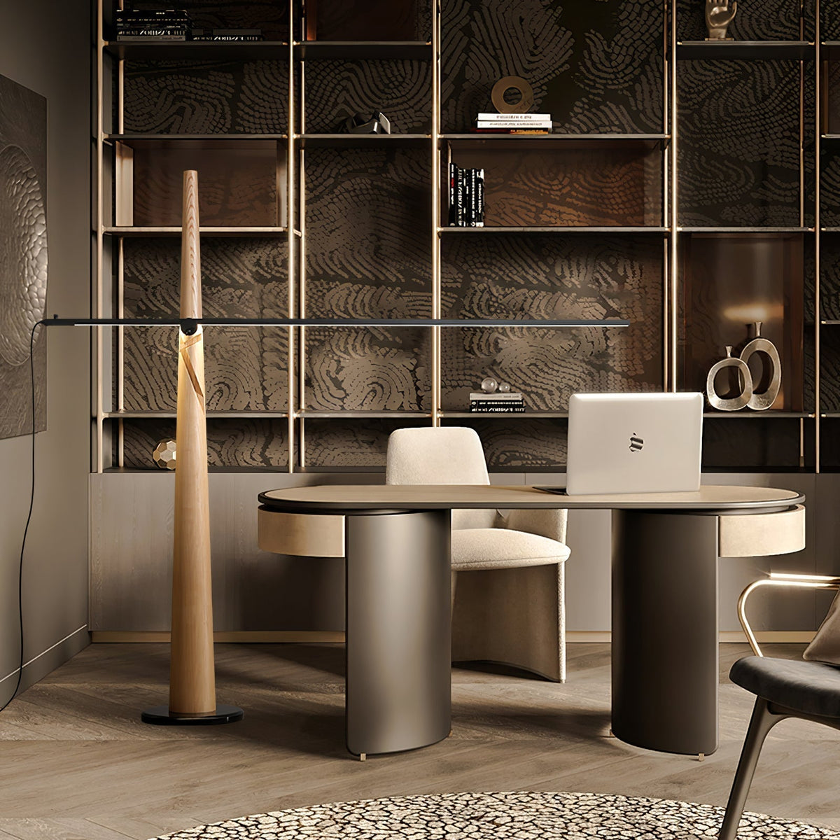 Ovelila Minimalist Wood Floor Lamp