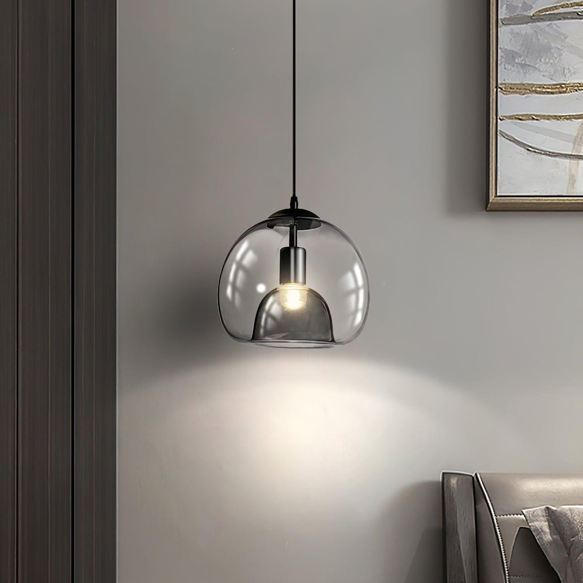 Qev Nordic Art Pearl Glass Pendant Lamp