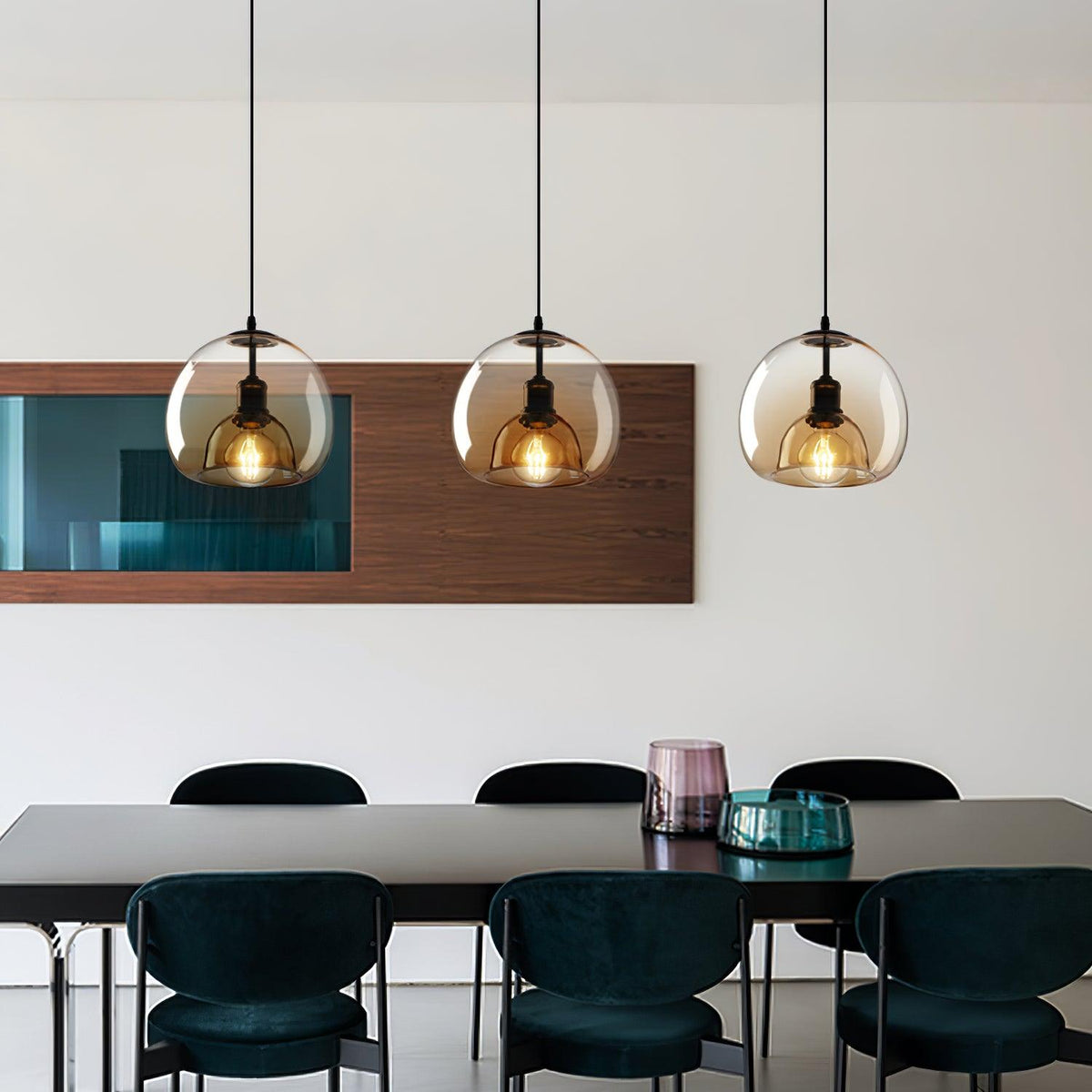 Qev Nordic Art Pearl Glass Pendant Lamp