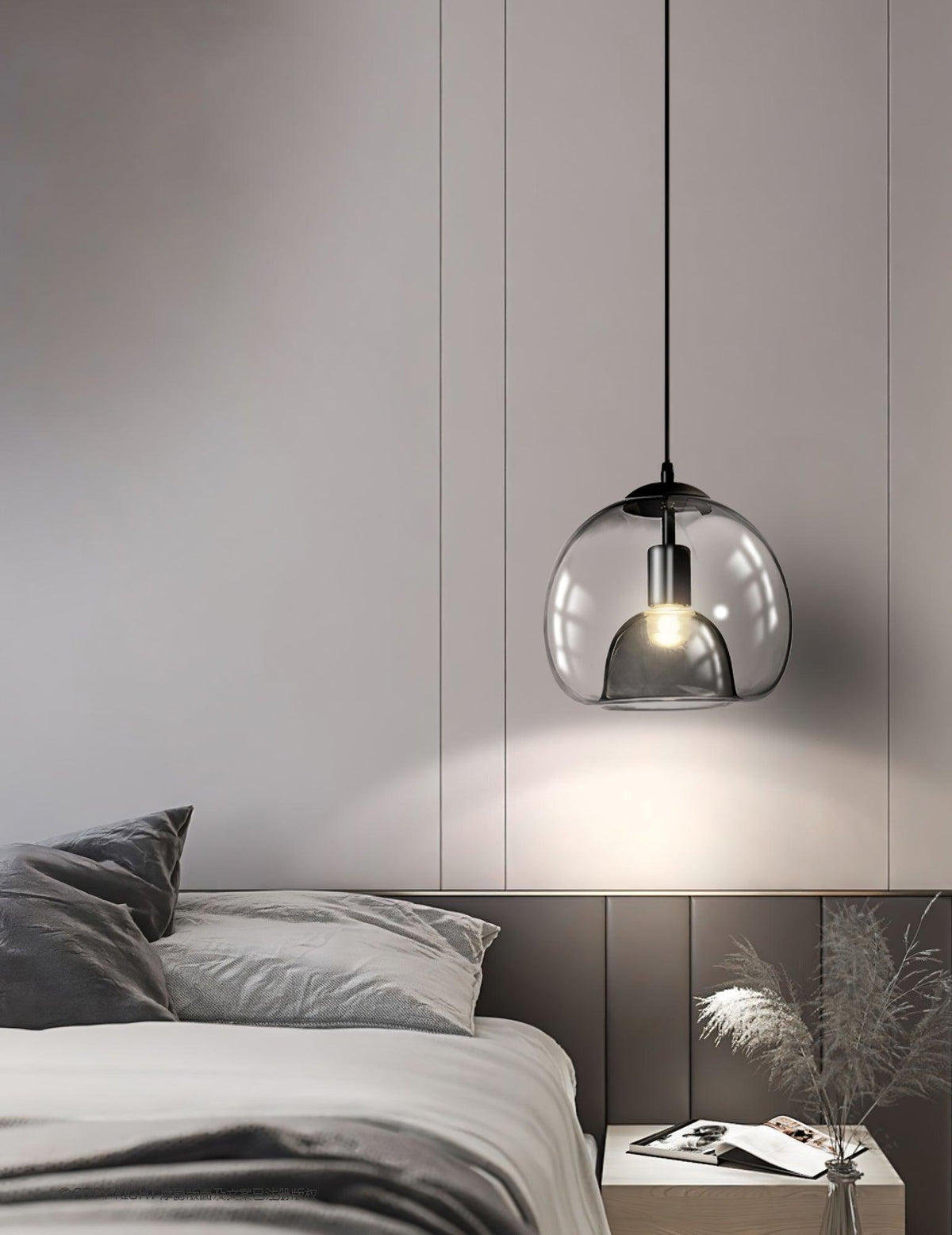 Qev Nordic Art Pearl Glass Pendant Lamp