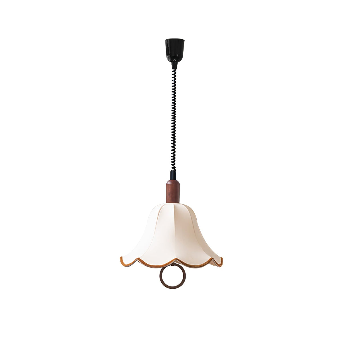 Eurvaryra Classic Elegance Fabric Wood Pendant Light