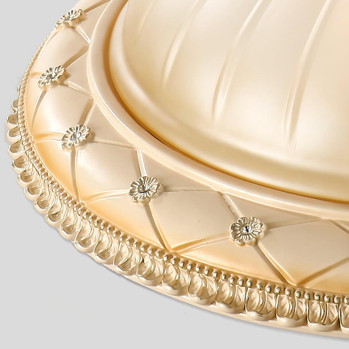 Cerlin Elegance Vintage Resin Glass Flush Ceiling Light
