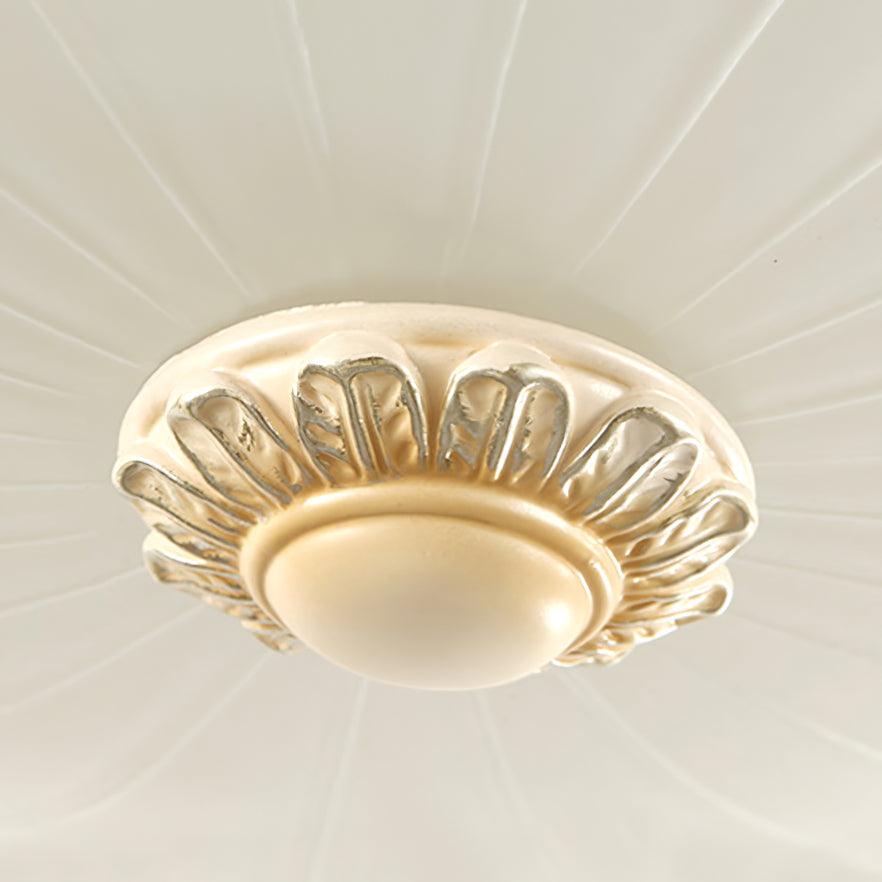 Cerlin Elegance Vintage Resin Glass Flush Ceiling Light
