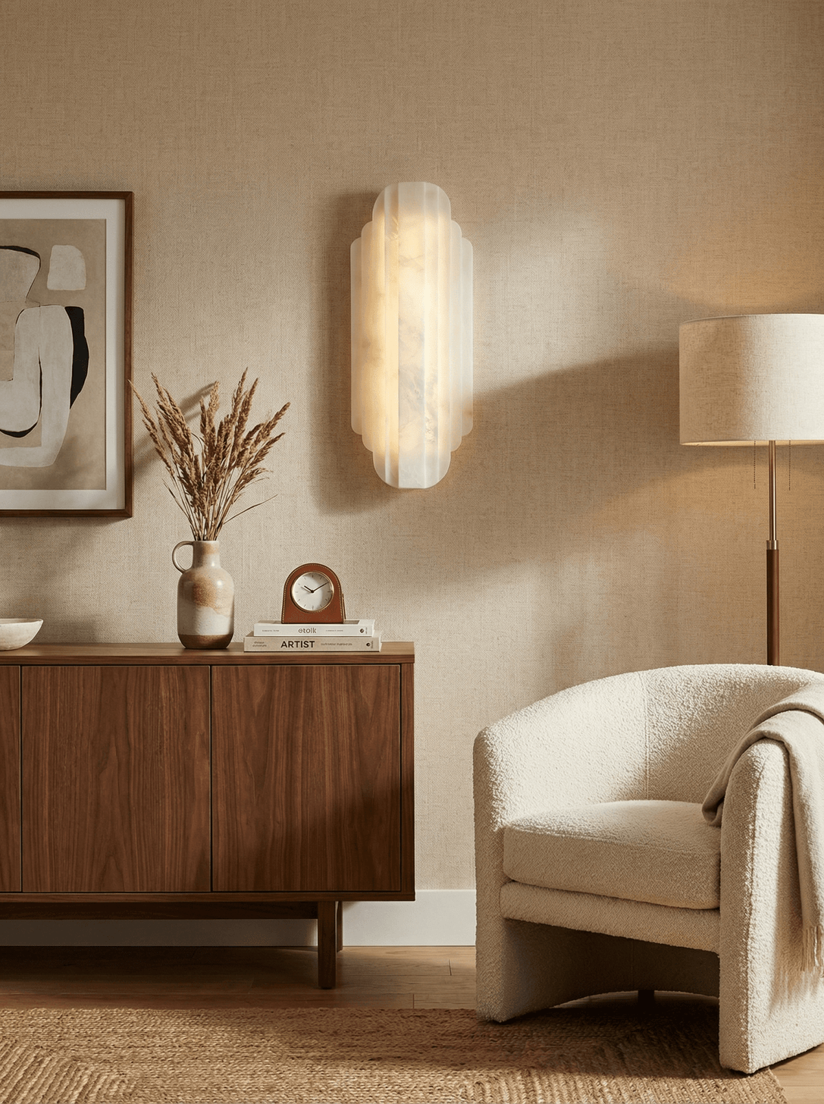 Idasha Alabaster Indoor Wall Light
