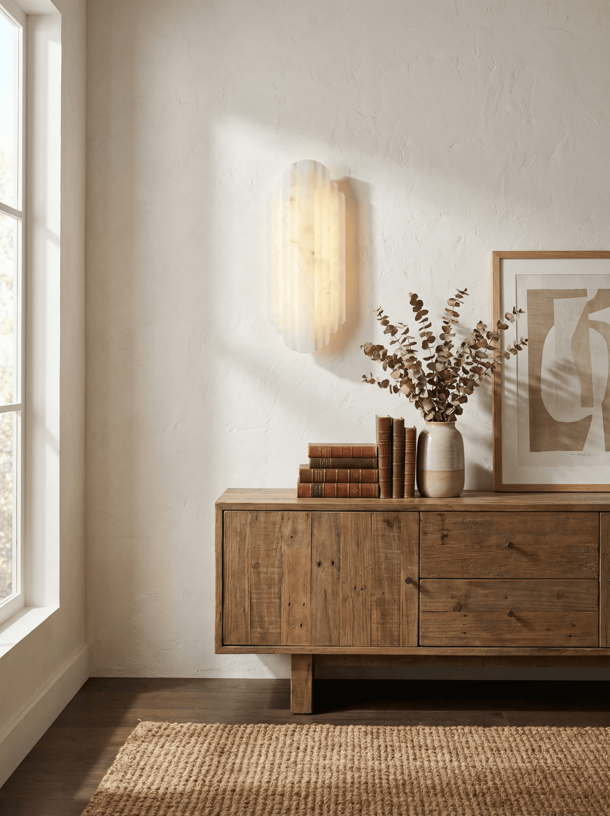 Idasha Alabaster Indoor Wall Light