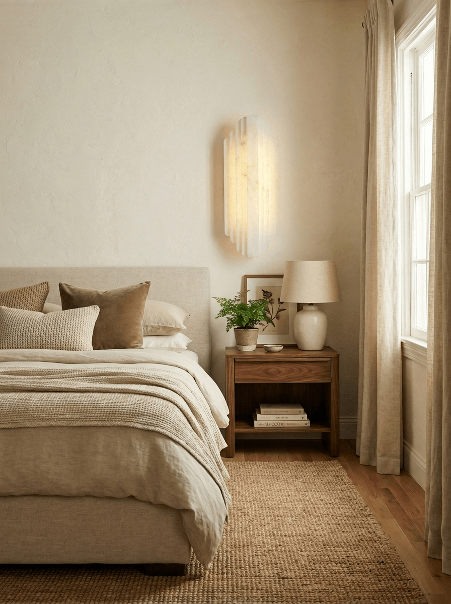 Idasha Alabaster Indoor Wall Light