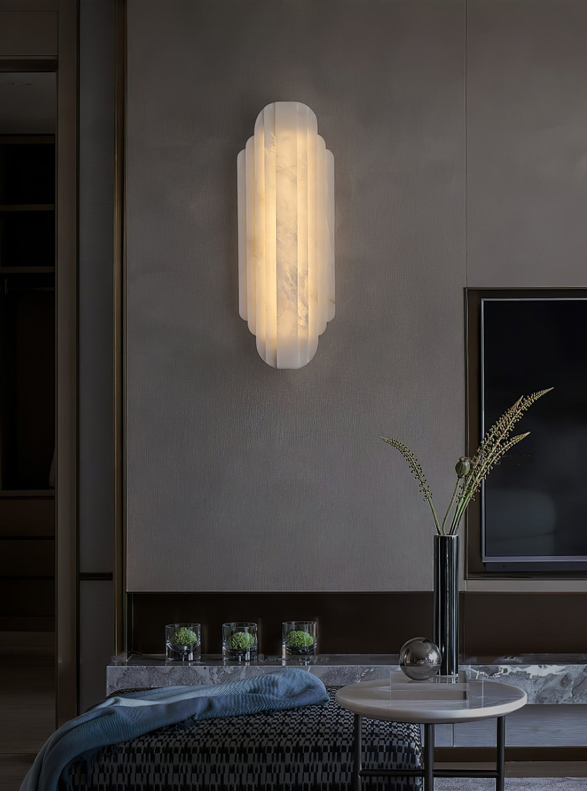 Idasha Alabaster Indoor Wall Light