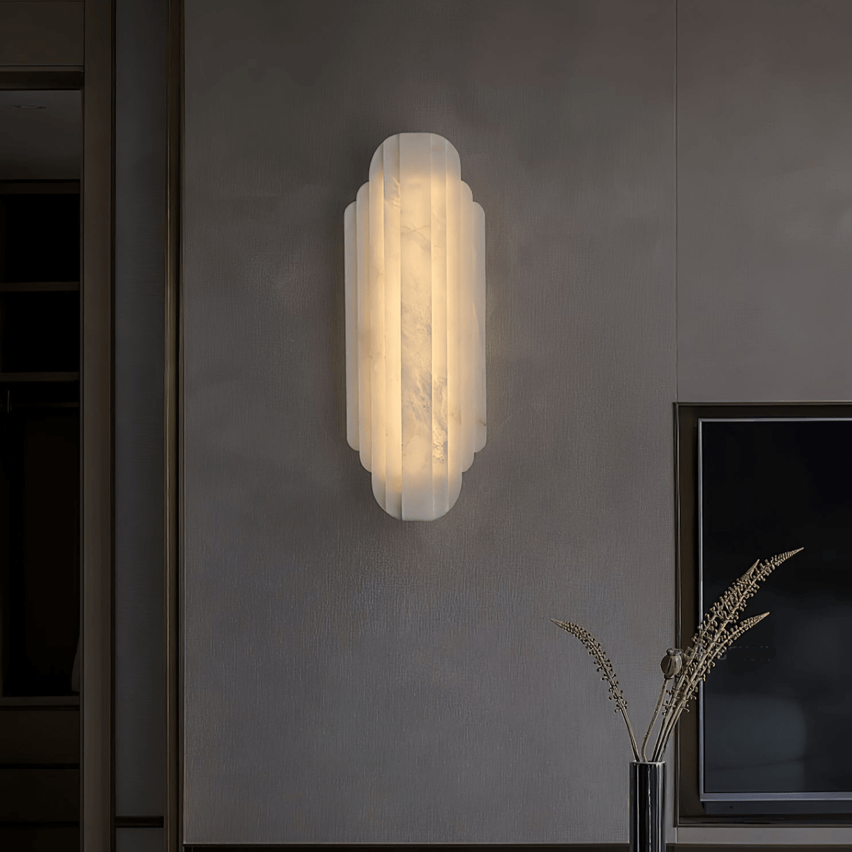 Idasha Alabaster Indoor Wall Light