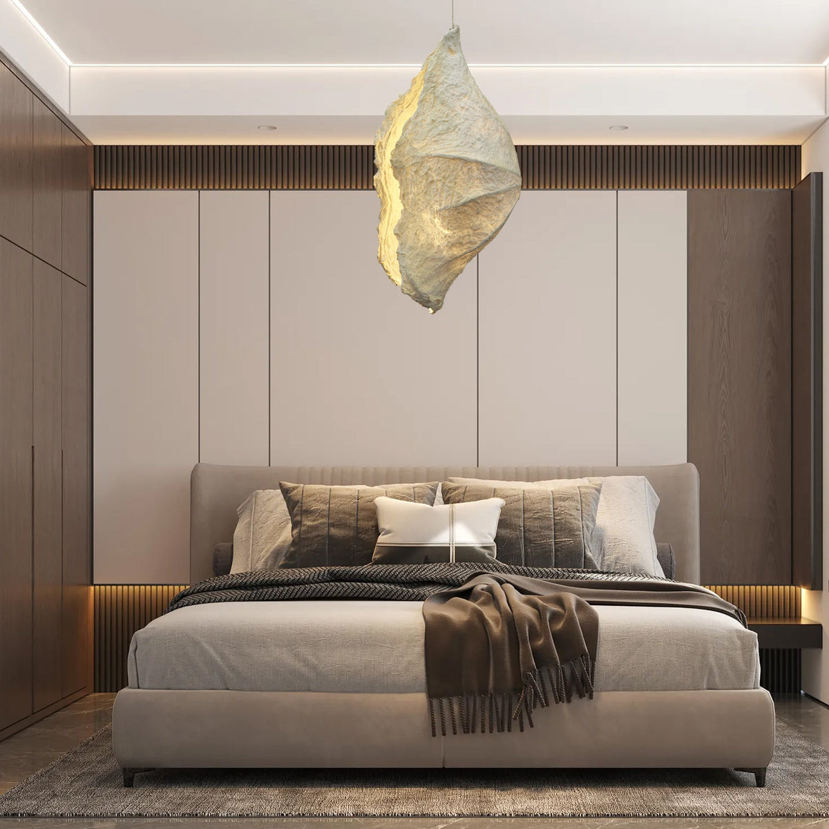 Altalis Artisanal Paper Pulp Pendant Light