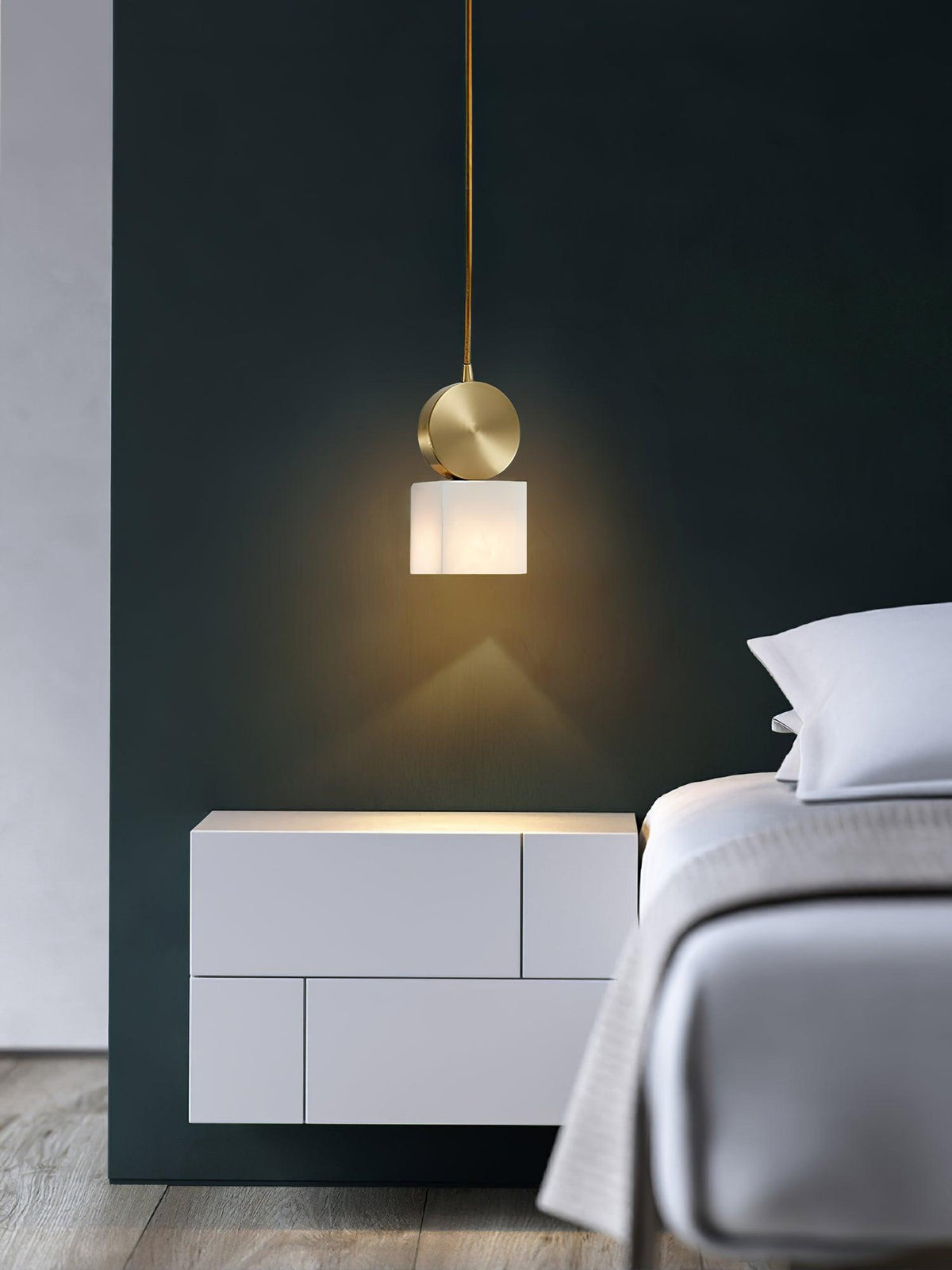 Nore Cylinder Alabaster Pendant Light