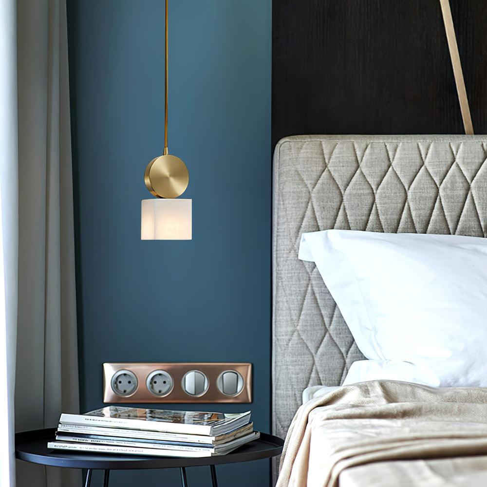 Nore Cylinder Alabaster Pendant Light