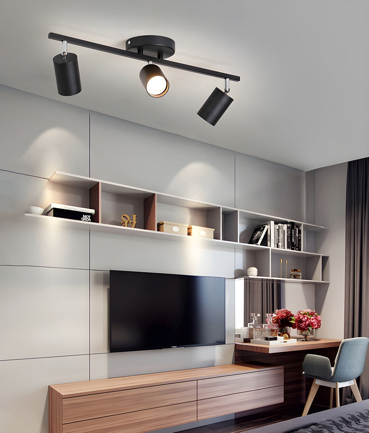 Quadra Aluminum Contemporary Ceiling Light
