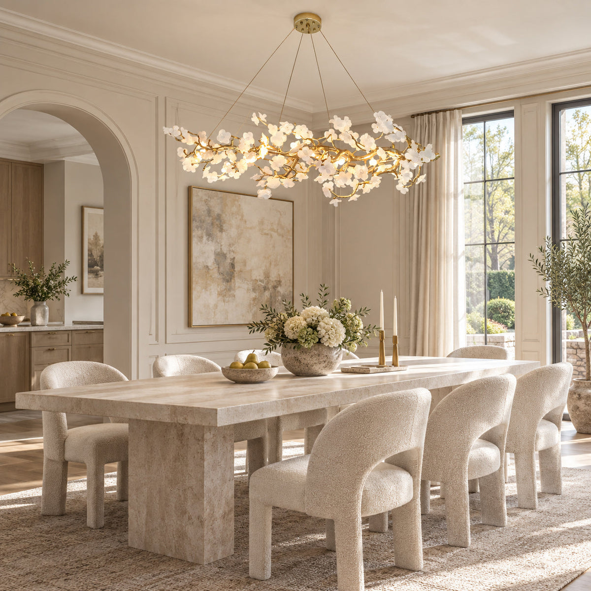 Farringstone Sculptural Blossom Linear Chandelier