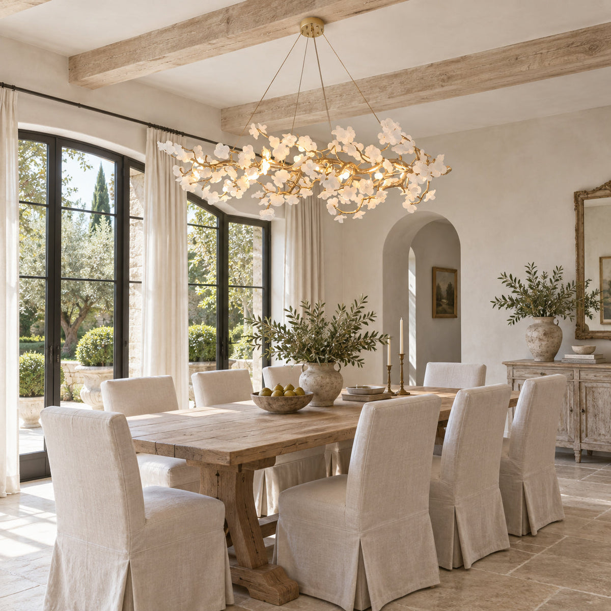 Farringstone Sculptural Blossom Linear Chandelier