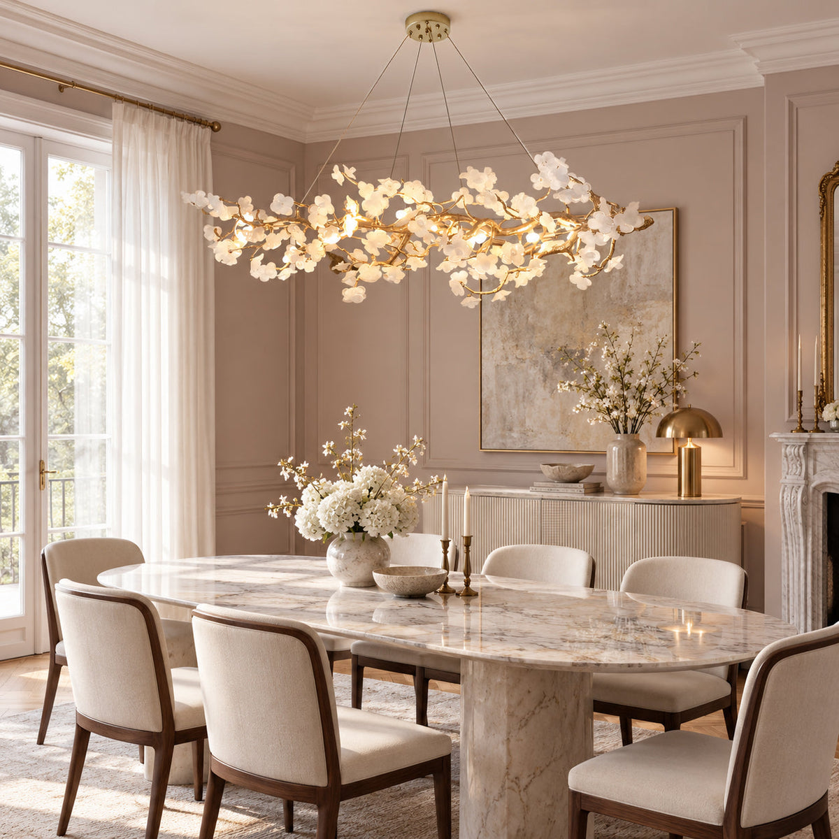 Farringstone Sculptural Blossom Linear Chandelier
