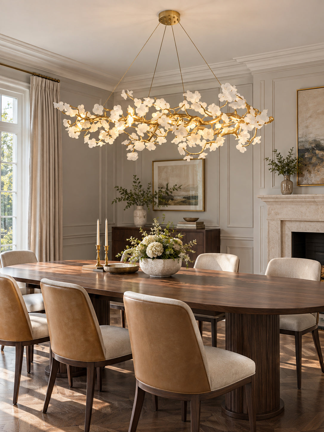 Farringstone Sculptural Blossom Linear Chandelier