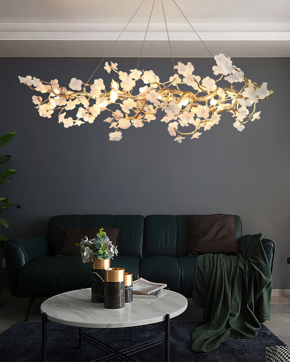 Farringstone Sculptural Blossom Linear Chandelier