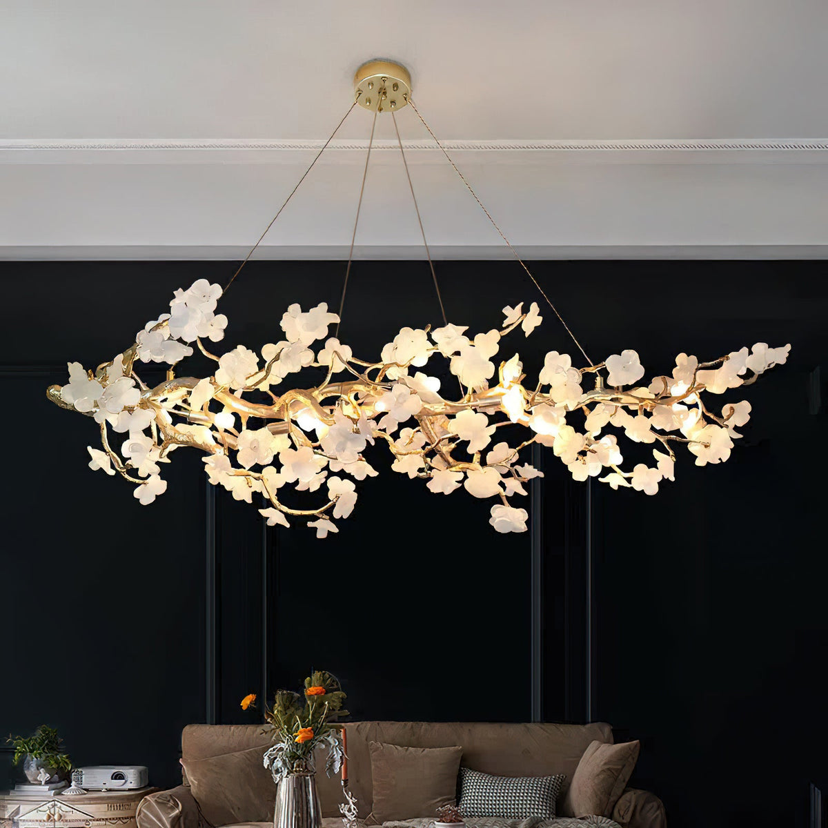 Farringstone Sculptural Blossom Linear Chandelier