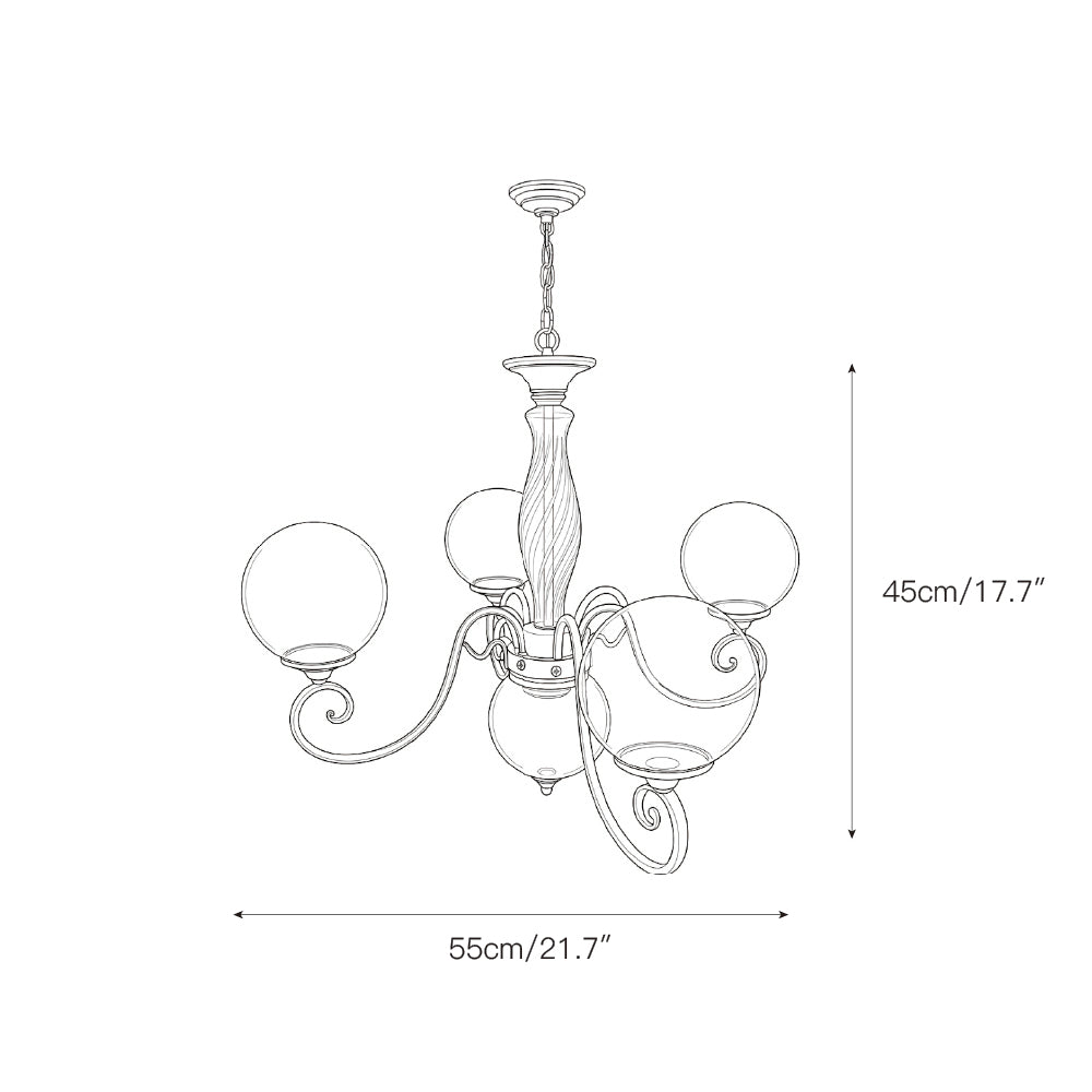 Jamae Glass Chandelier