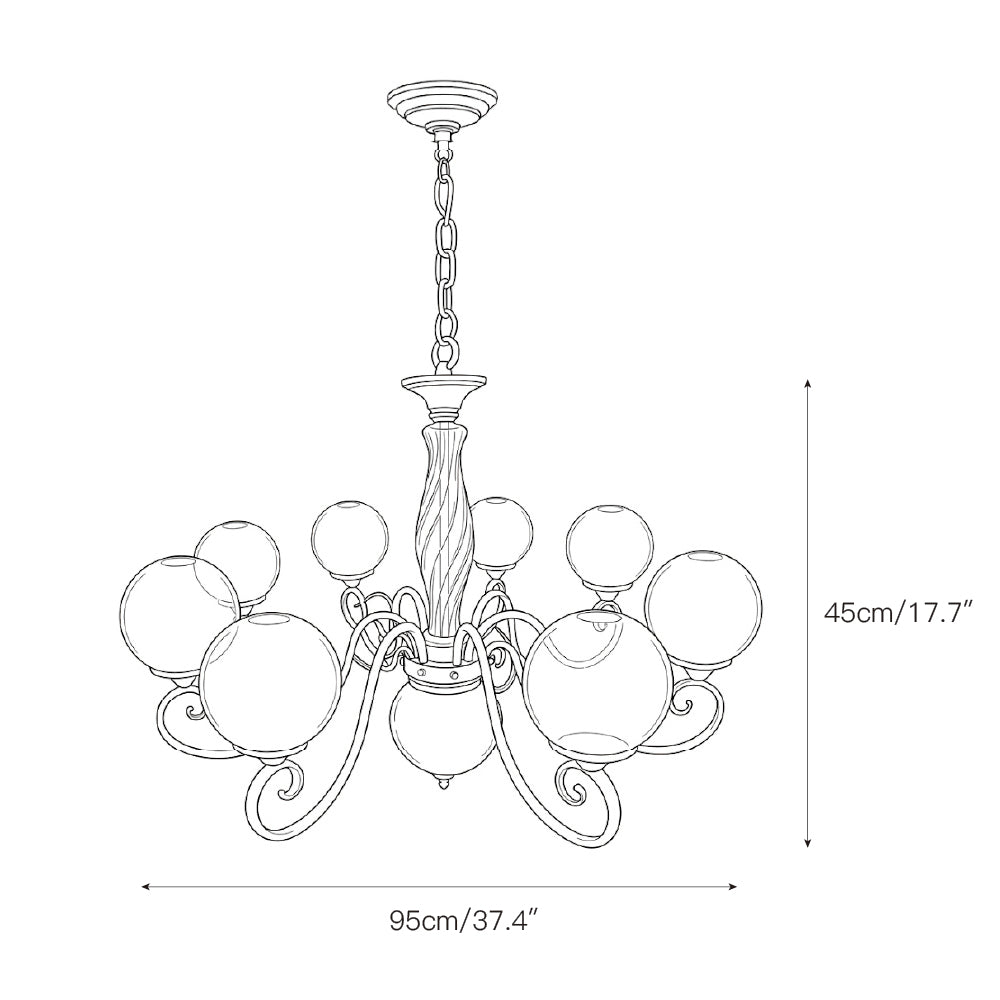 Jamae Glass Chandelier