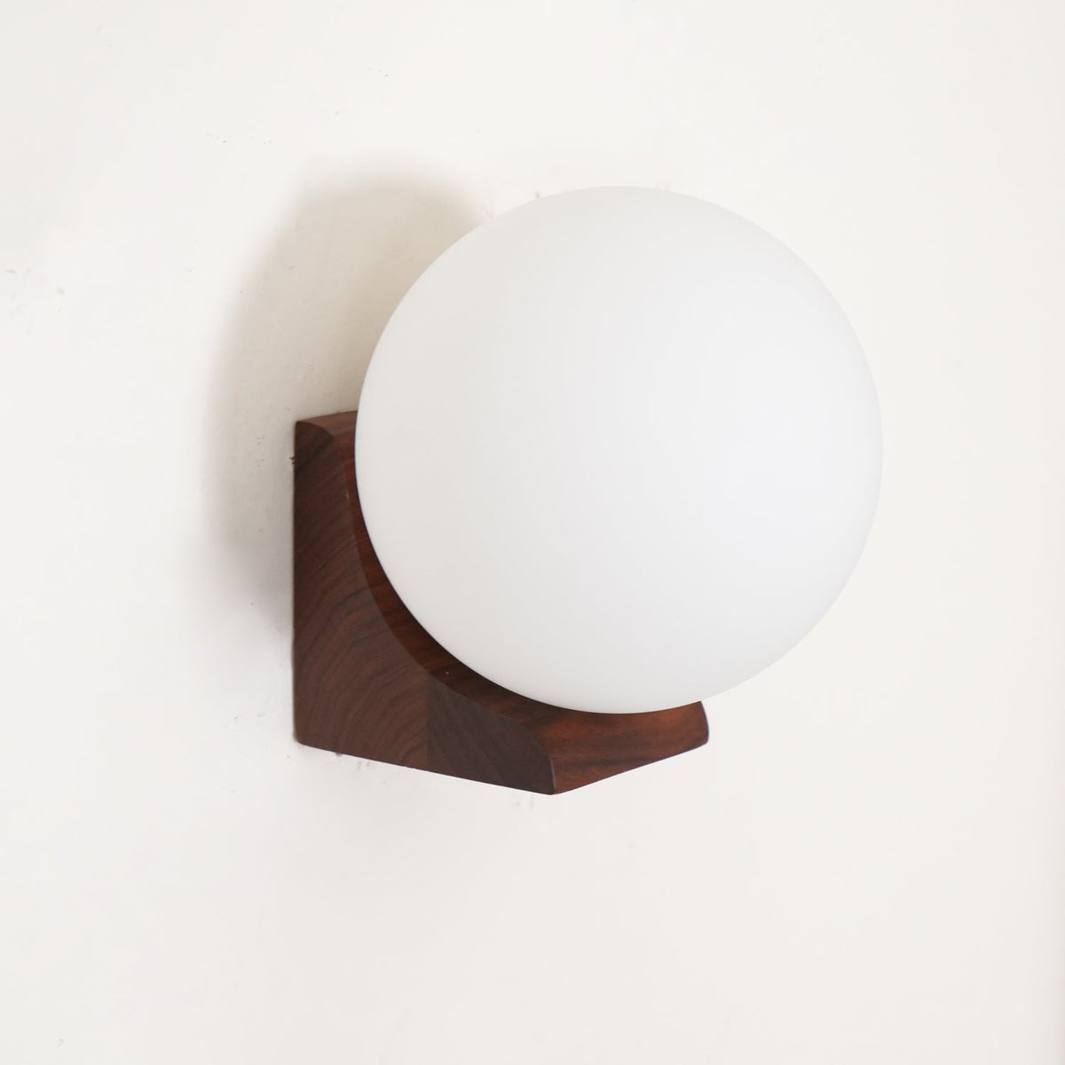 Icarara Modern Minimalist Orb Wood Glass Wall Lamp
