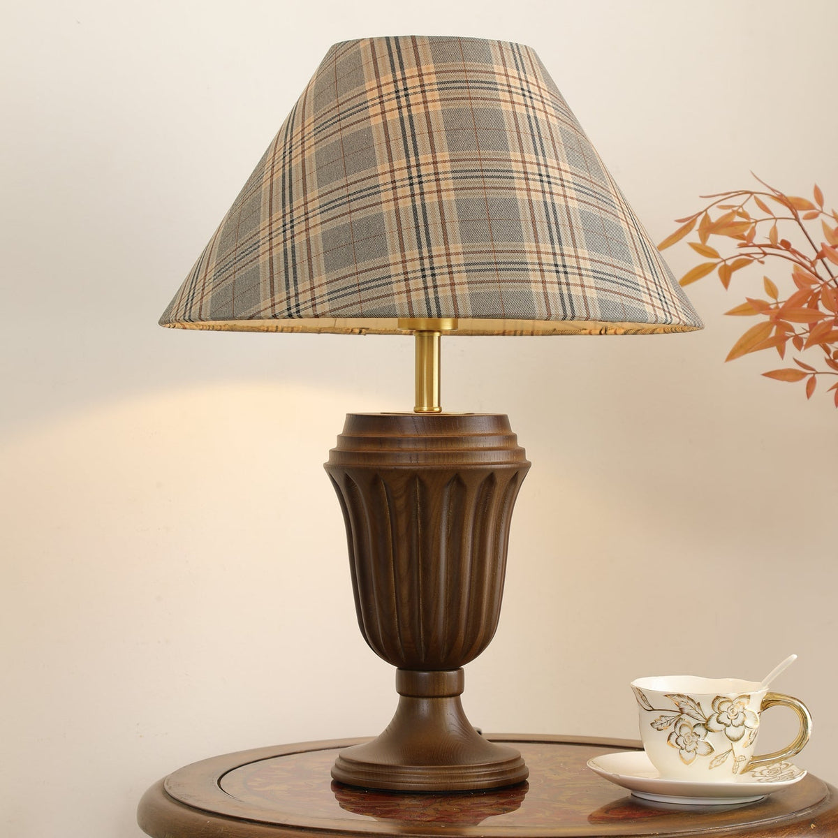 Orione Wood & Fabric Table Lamp