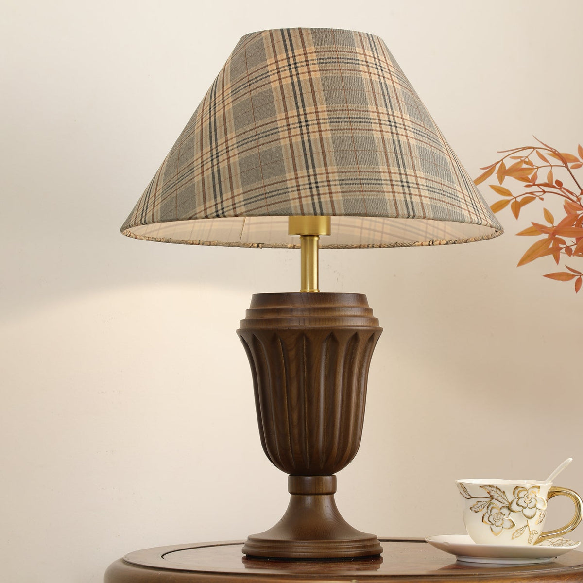 Orione Wood & Fabric Table Lamp