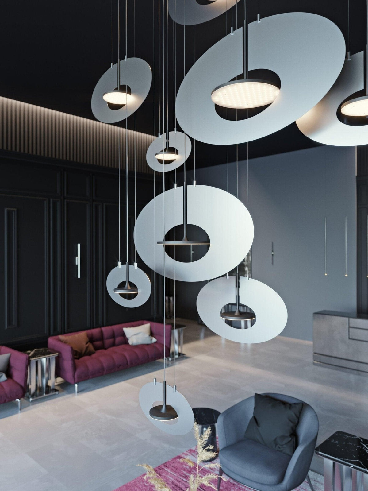 Sirixy Pendant Lamp Oval Ring Geometric