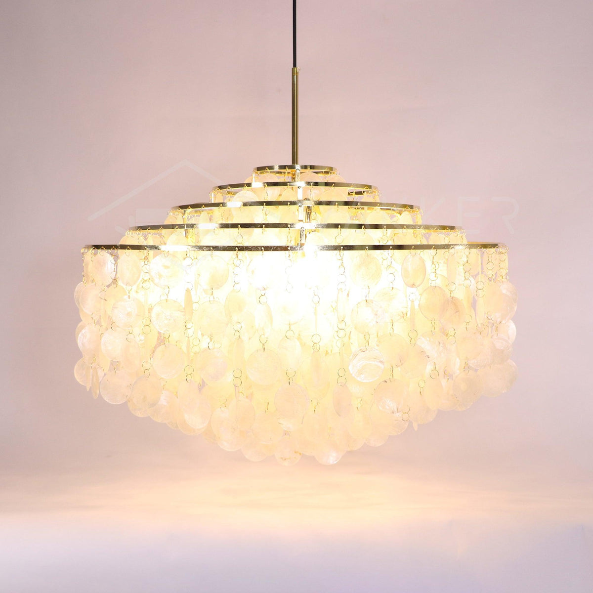 Rivena Pendant Lamp Round Shell Ring