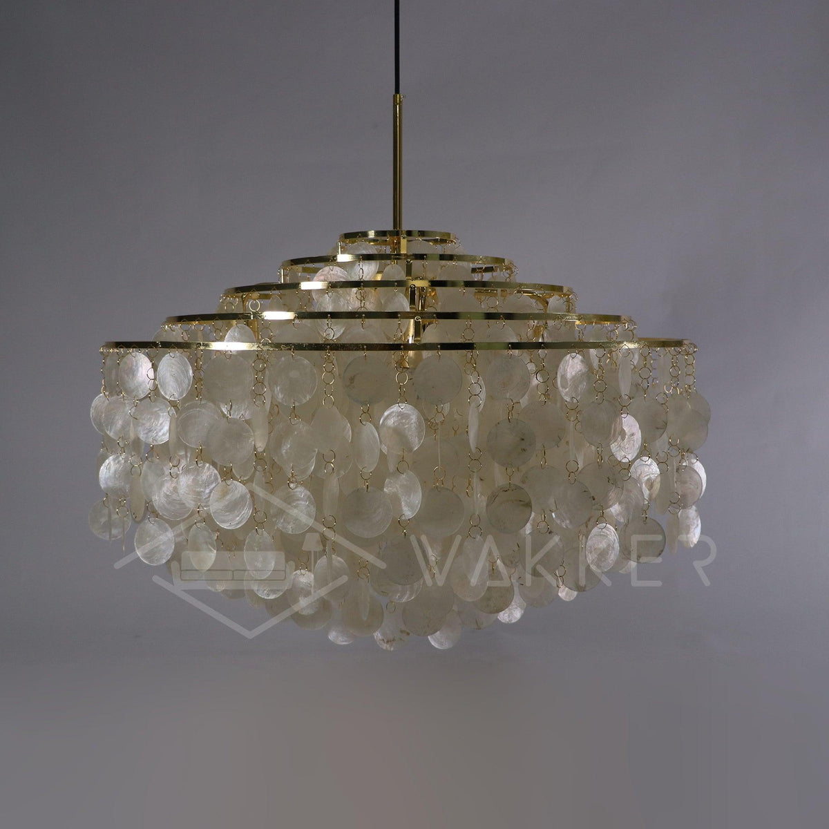 Rivena Pendant Lamp Round Shell Ring