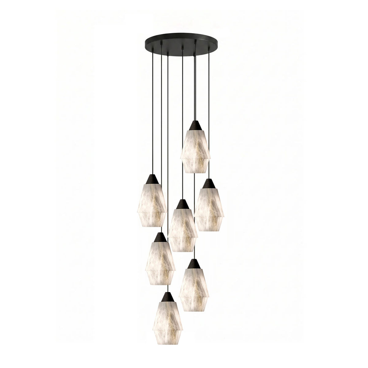 Aurevin Alabaster Cluster Chandelier