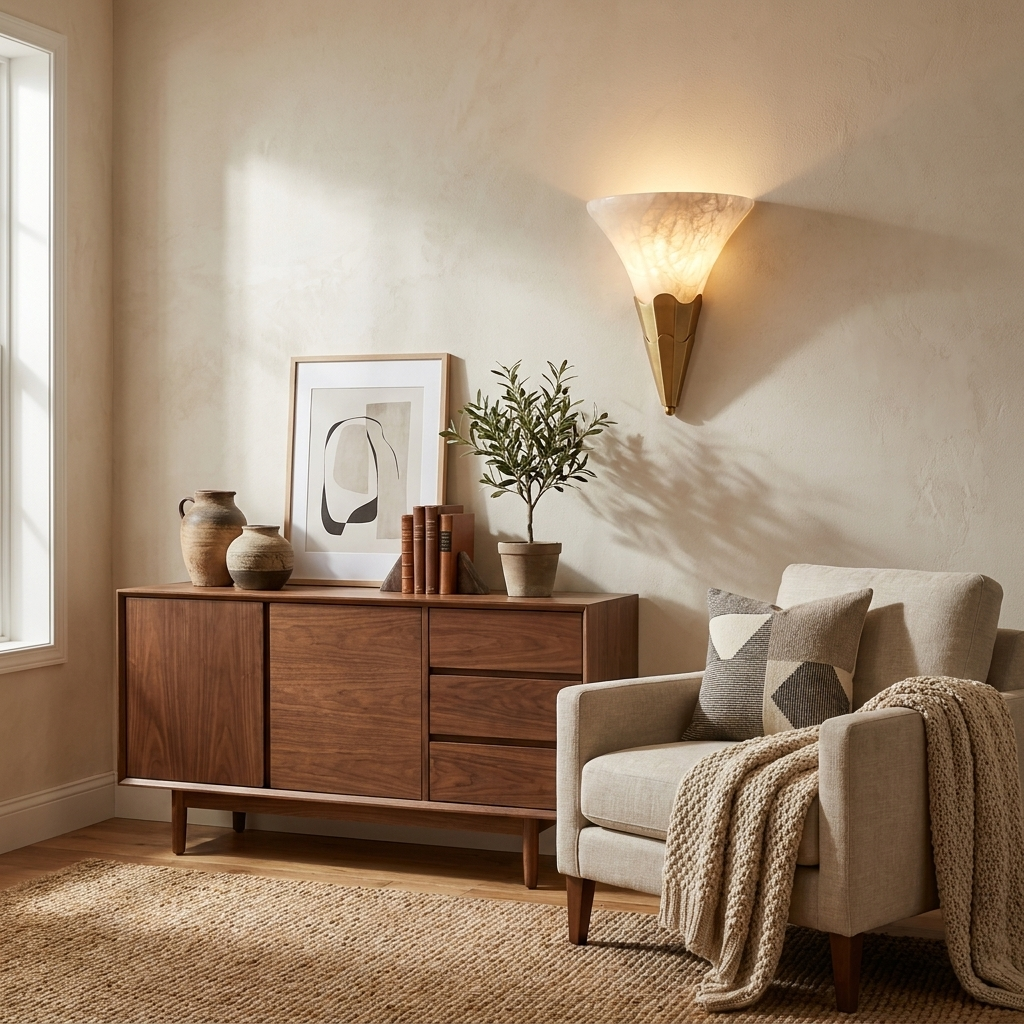 Lintonwick Alabaster Wall Sconce