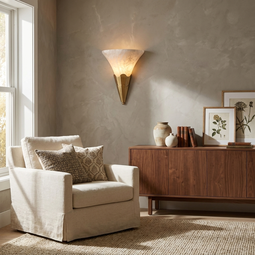Lintonwick Alabaster Wall Sconce